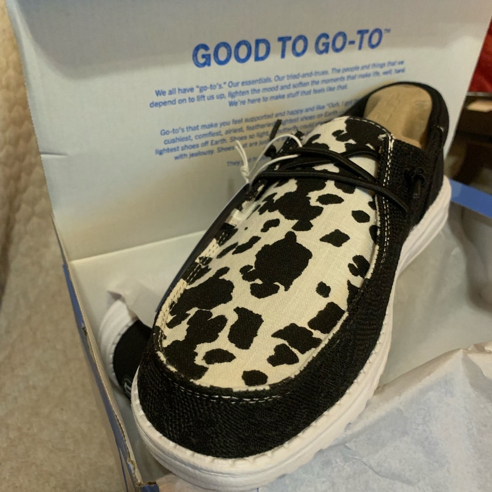 Cow print Hey Dudes